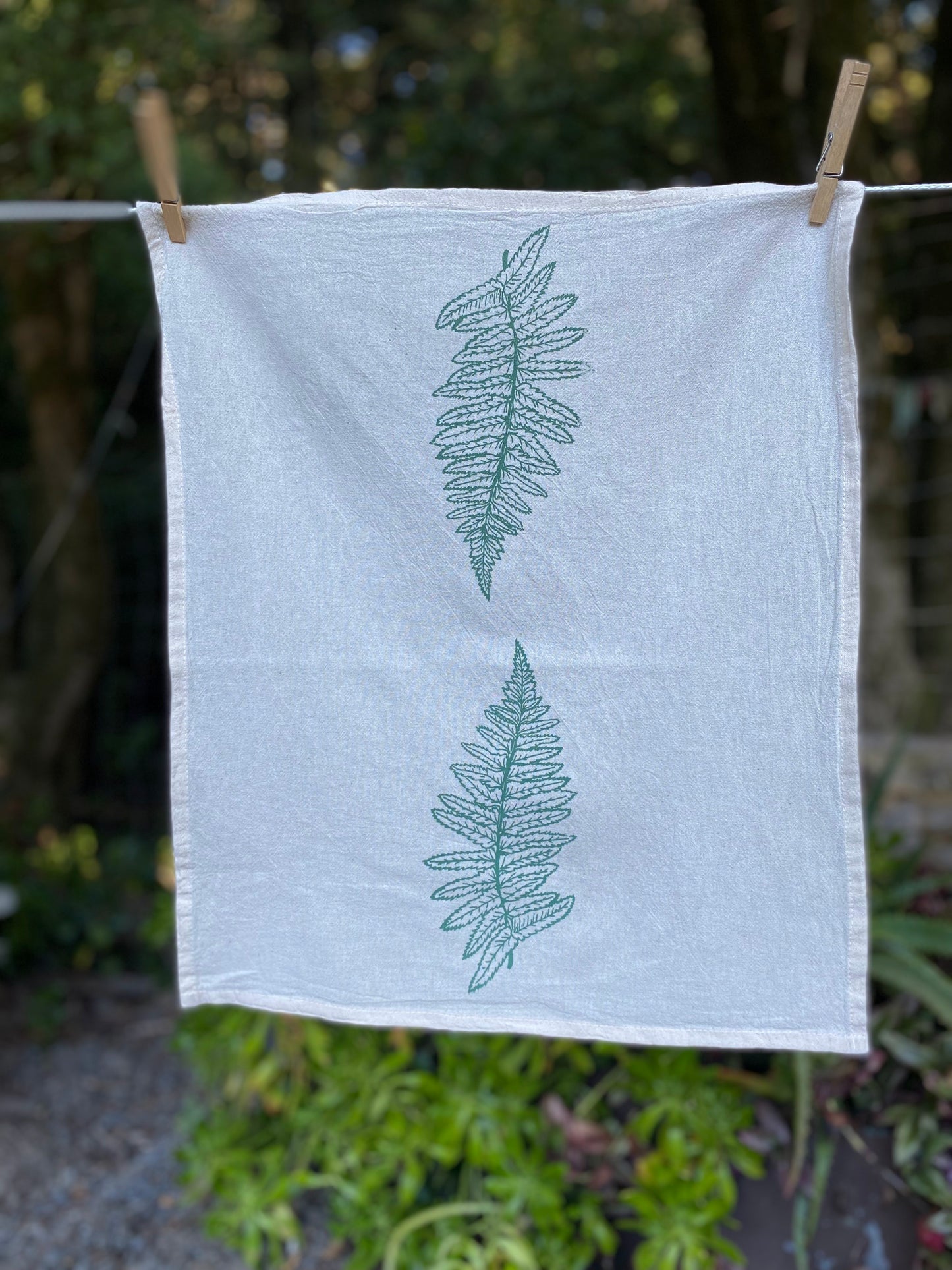 Fern tea towel
