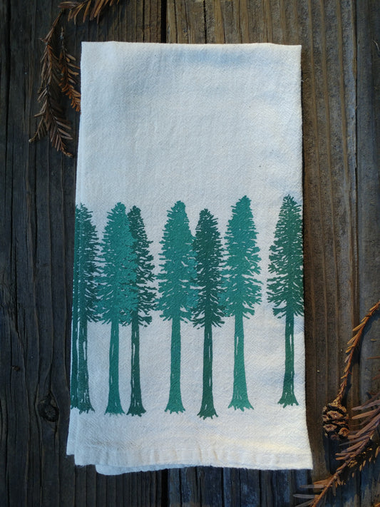 Redwood Family tea towel