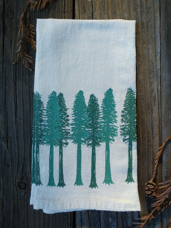 Redwood Family tea towel