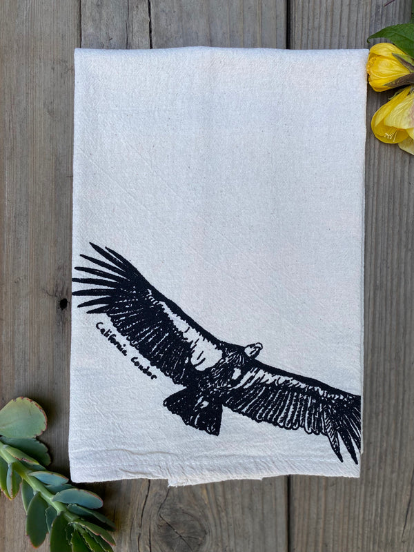 Condor tea towel